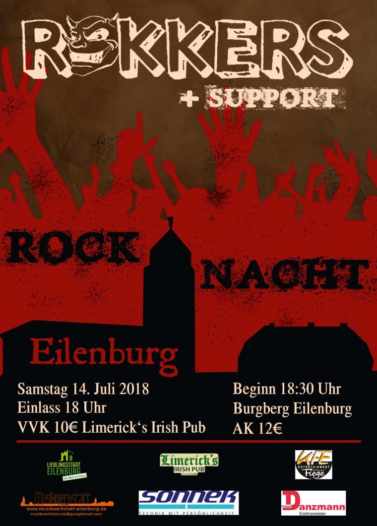ROKKERS live am 14.07.2018 auf dem Eilenburger Burgberg